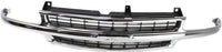 Front Grille Chrome Shell With Cross Bar Insert Direct Replacement Compatible With 2000-2006 Chevrolet Tahoe/Chevrolet Suburban GM1200442 88968934