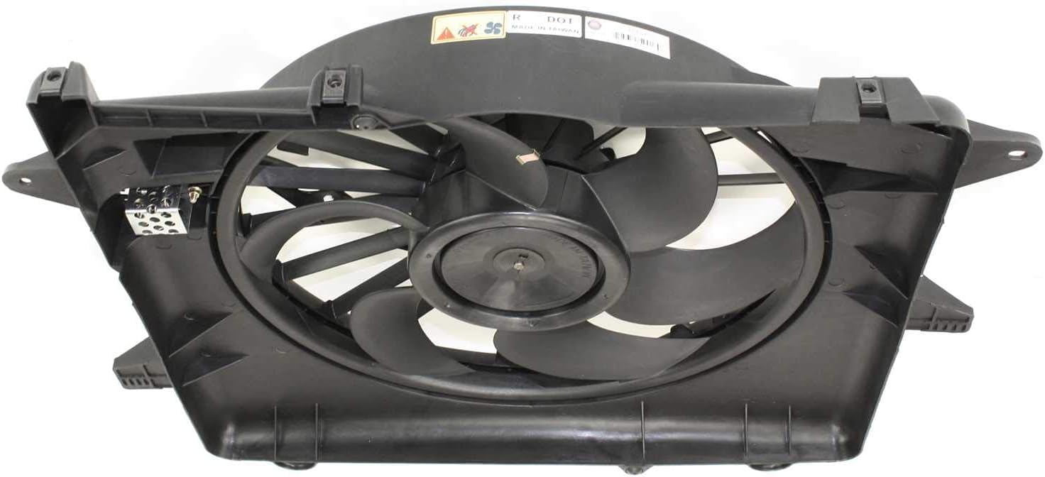 Front Radiator Cooling Fan Assembly Plastic Direct Replacement Compatible with 2005-2014 Ford Mustang FO3115152 DR3Z8C607D