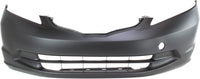 Front Bumper Cover Primed Plastic + Grille Textured + Headlights Left Driver & Right Passenger Side Direct Replacement Compatible With 2009-2014 Honda