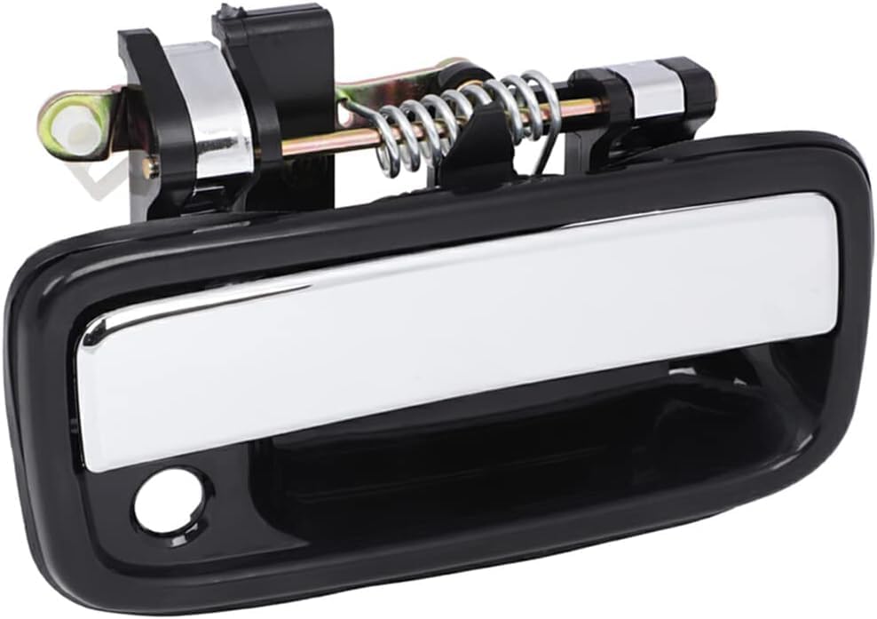 Front Door Handle Textured Black with Chrome Lever Left Driver & Right Passenger Side Direct Replacement Compatible with 1995-2004 Toyota Tacoma TO1310123 TO1311123 6922035030
