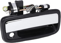 Front Door Handle Textured Black with Chrome Lever Left Driver & Right Passenger Side Direct Replacement Compatible with 1995-2004 Toyota Tacoma TO1310123 TO1311123 6922035030