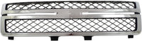 Front Bumper + Grille + Upper Cover Chrome + Valance + Extension Textured + Set Of 6 Bracket Right & Left Side Direct Replacement Compatible With Chevy Silverado 2500HD 3500HD 2011-14