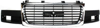 Front Grille Chrome Shell/Painted Black Insert Direct Replacement Compatible With 2003-2023 GMC Savana 1500 2500 3500 GM1200532 84689071