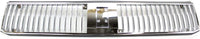 Front Grille Chrome Shell And Insert Plastic Direct Replacement Compatible With 1989-1991 Oldsmobile Cutlass Ciera GM1200106 10068949