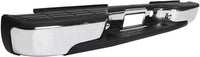 Rear Bumper Face Bar Chrome Steel With Mounting Bracket Direct Replacement Compatible With 1999-2006 Chevrolet Silverado 1500 GM1103122 12496085
