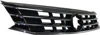 Front Grille Assembly Primed Shell And Insert Plastic Direct Replacement Compatible With 2016-2019 Volkswagen Passat VW1200169 561853651HOQE
