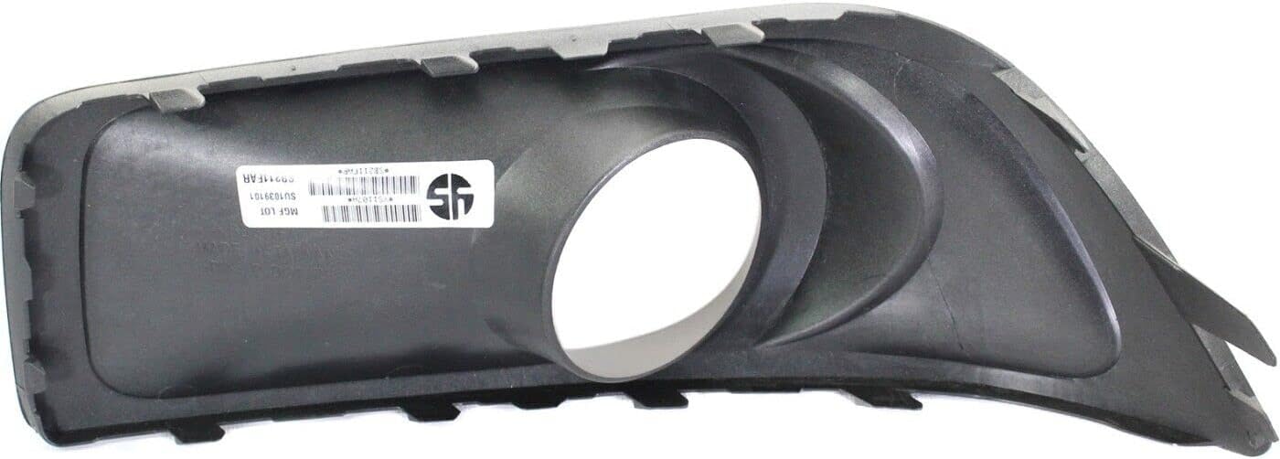 Front Fog Light Trim Primed Right Passenger Side Direct Replacement Compatible With 2010-2012 Subaru Outback SU1039101 57731AJ42A