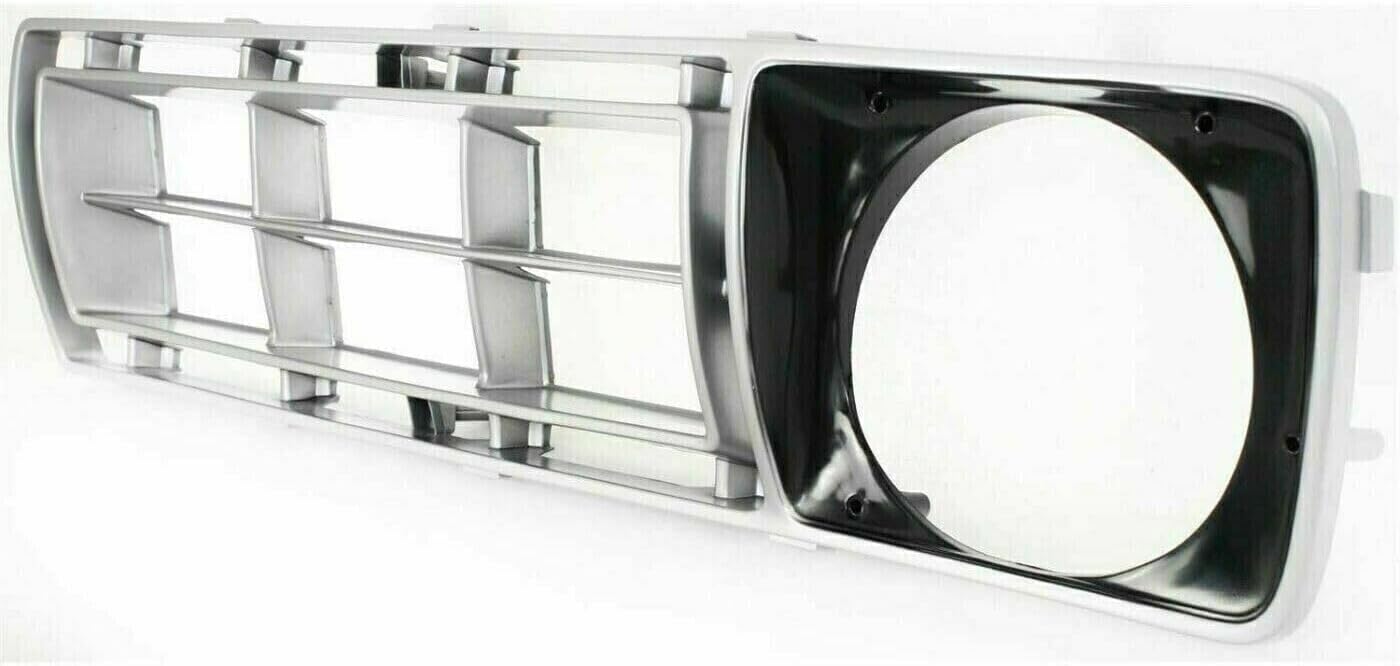 Set Of 2 Front Argent Grille Chrome Plastic Left Driver & Right Passenger Side Direct Replacement Compatible With 1976-1977 Ford F-Series FO1200106 FO1200107 D6TZ8150A D6TZ8151A ‎