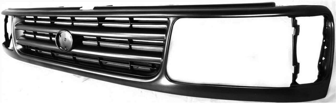 Front Grille Assembly Painted Gray Shell And Insert With Headlight Holes & Emblem Provision Direct Replacement Compatible With 1993-1998 Toyota T100 TO1200191 5311134010