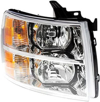 Front Head Light Assembly Halogen Right Passenger Side Direct Replacement Compatible With 2007-2014 Chevrolet Silverado GM2503280 22853028