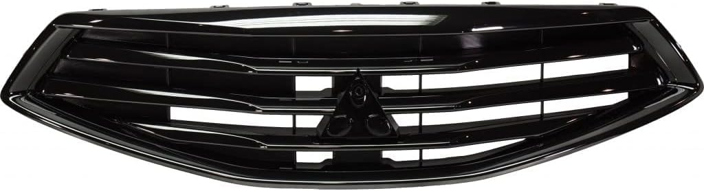 Front Grille Black Shell And Insert Plastic Direct Replacement Compatible With 2017-2019 Mitsubishi Mirage MI1200270 6402A377