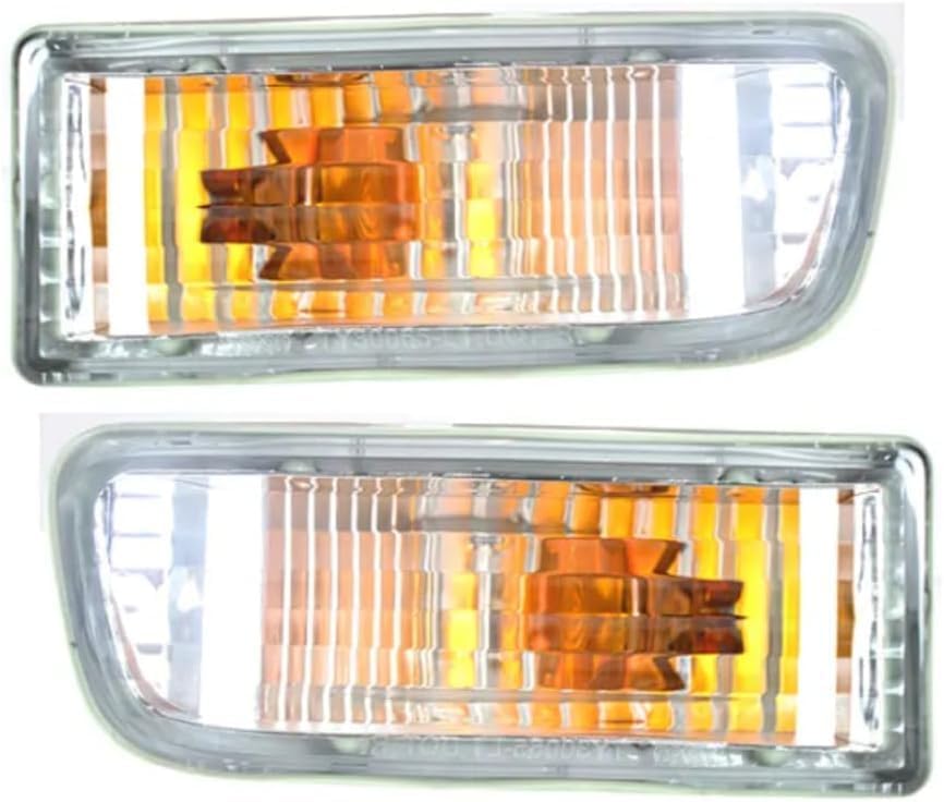 Front Bumper Chrome + Lower Valance Primed + Brackets + Signal Lights Left Driver & Right Passenger Side Direct Replacement Compatible With 1999-2002 Toyota 4Runner TO2531133