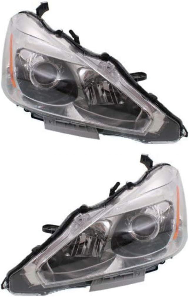 Set Of 2 Front Head Light Assembly Left Driver & Right Passenger Side Direct Replacement Compatible With 2013-2015 Nissan Altima NI2503208 NI2502208 260103TA9A 260603TA9A