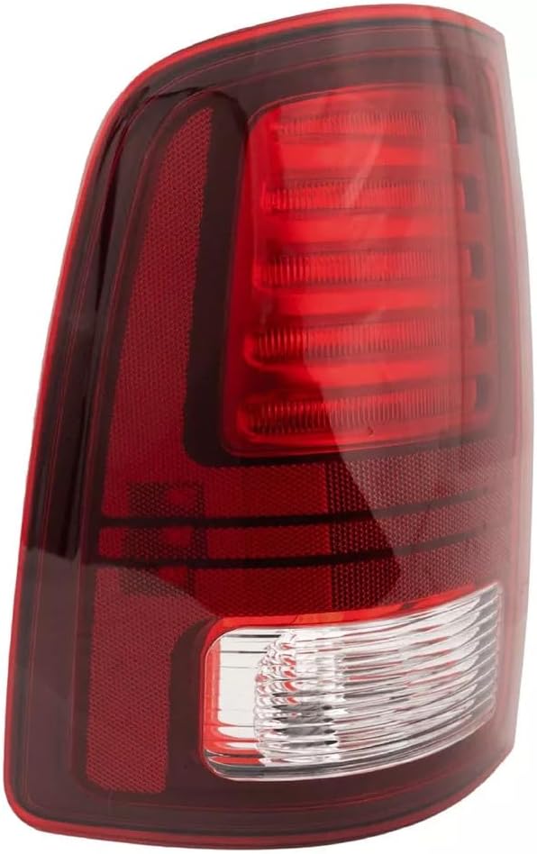 AUTOS PARTS PLUS Tail Light Assembly With Black Interior Left Driver Side Direct Replacement Compatible With 2013-2018 Ram 1500/2014-2018 2500 3500 CH2800202 68093081AC