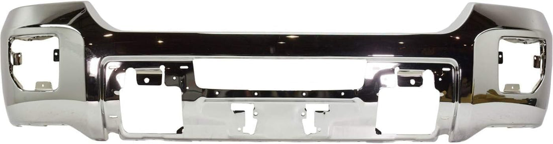 AUTOS PARTS PLUS Front Bumper Chrome Steel Direct Replacement Compatible With 2015-2019 GMC Sierra 2500HD 3500HD GM1002855 23178907