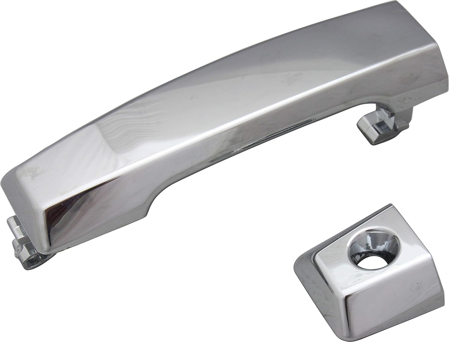 Front Exterior Door Handle Chrome with Cap Left Driver Side Direct Replacement Compatible with 2004-2018 Nissan Titan / 2016-2018 Titan FDH010267 80640ZC00A 80647ZC00A