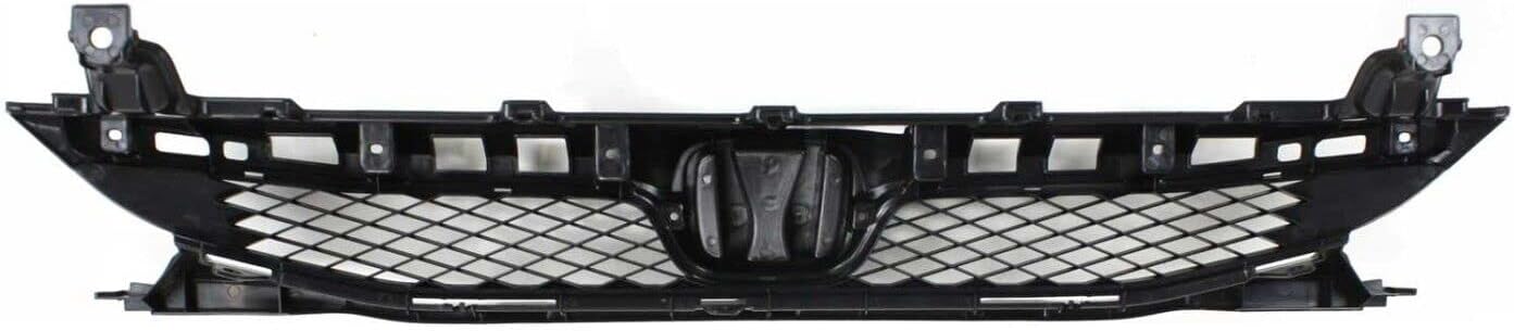 Front Grille Shell & Insert Primed Direct Replacement Compatible With 2009-2011 Honda Civic HO1200198 71121SNAA50