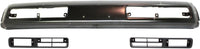 AUTOS PARTS PLUS Front Bumper Steel + Fog Light Molding Primed Left Driver & Right Passenger Side Direct Replacement Compatible With 1993-1995 Nissan Pickup NI1002102 NI1039101 NI1038101 6225655G00