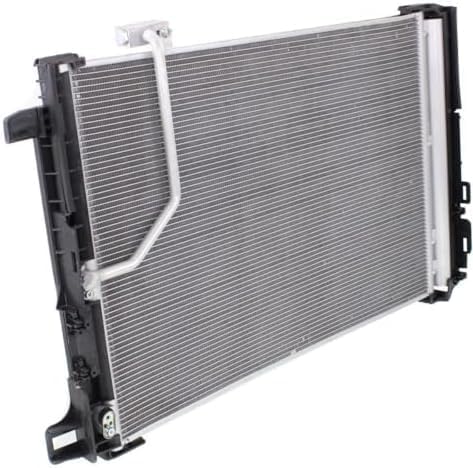 Front A/C Condenser Aluminum Core Direct Replacement Compatible With 2008-2015 Mercedes Benz C-Class / 2010-2017 E-Class MB3030151 2045000654