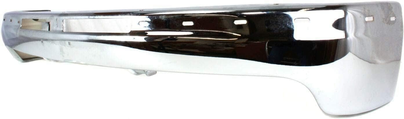 Front Bumper Chrome Without Brackets + Upper Cover + Lower Valance Air Deflector Textured Direct Replacement Compatible With 1999-2002 Chevrolet 1500/2000-2006 Tahoe/Suburban