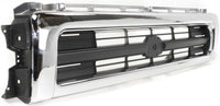 AUTOS PARTS PLUS Front Grille Chrome Shell/Painted Black Insert + Head Light Door Bezels Left Driver & Right Passenger Side Direct Replacement Compatible With 1992-1995 Toyota Pickup TO2512116