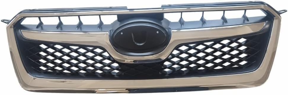 Front Bumper Cover Primed + Grille with Chrome Trims + Fog Lamps Left Driver and Right Passenger Side Direct Replacement Compatible with 2013-2015 Subaru XV Crosstrek