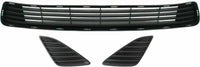 Front Bumper Cover Primed + Lower Grille + Reinforcement Steel + Fog Light Cover Textured Left & Right Side Direct Replacement Compatible With 2012-2014 Toyota Camry TO1000378
