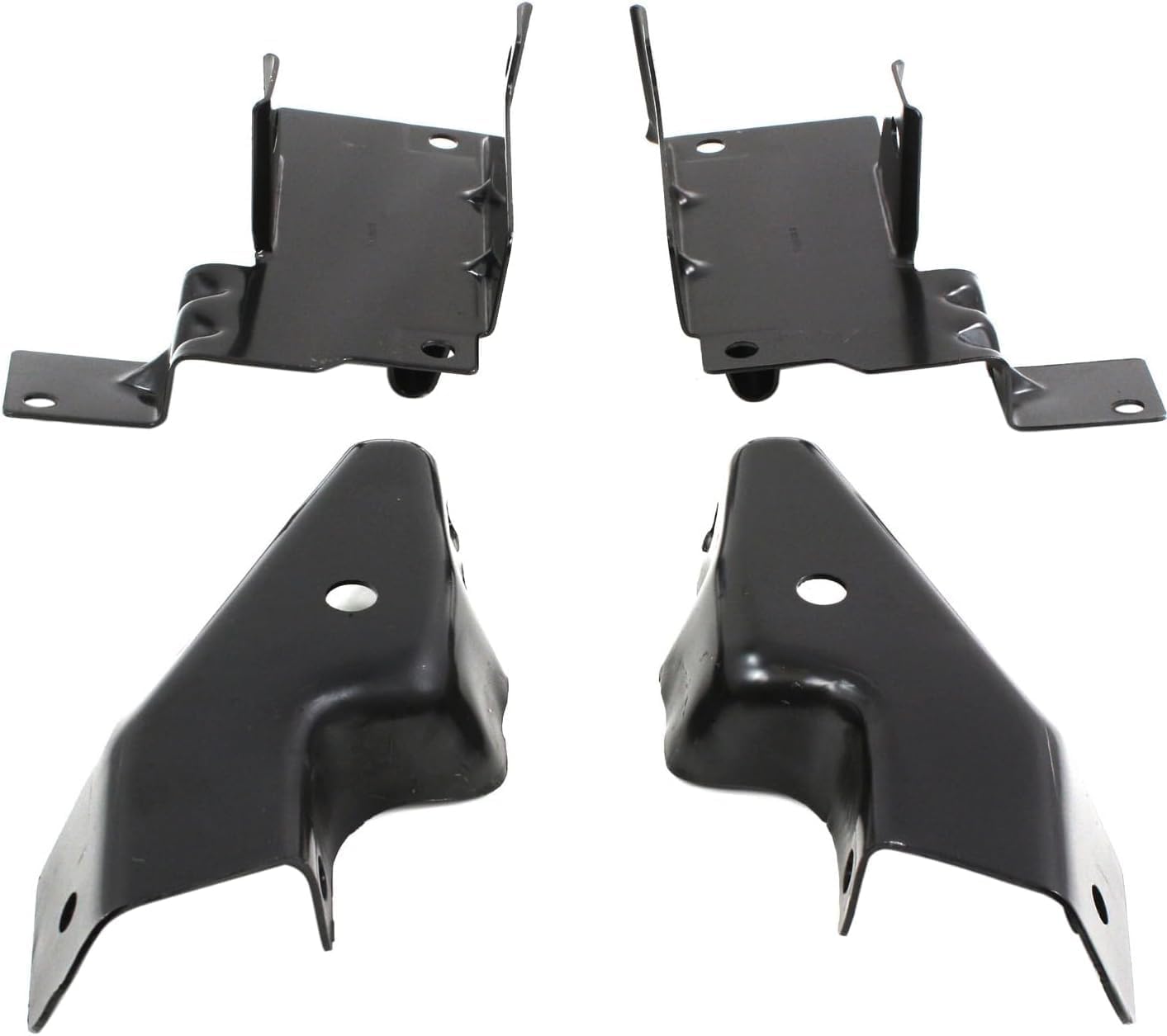 Front Bumper Primed Steel + Grille + Upper Cover + Lower Valance + Brackets + Headlights + Fog Lamps Left & Right Direct Replacement Compatible With 2003-2006 Chevrolet Silverado 1500