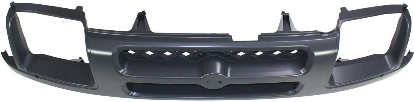 Front Grille Painted Dark Gray Shell and Insert Plastic Direct Replacement Compatible With 2000-2001 Nissan Xterra NI1200195 623107Z000