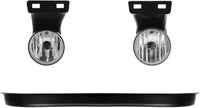 Front Bumper Lower Valance Air Dam Textured + Fog Lamps Right Passenger & Left Driver Side Direct Replacement Compatible With 1999-2002 Dodge Ram Full Size Pickup CH1090124 CH2592120