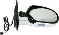 Front Power Folding Mirror Heated Chrome Base With Paintable Cap Right Passenger Side Direct Replacement Compatible With Cadillac Escalade 2007-2014 GM01ER-S 25776162