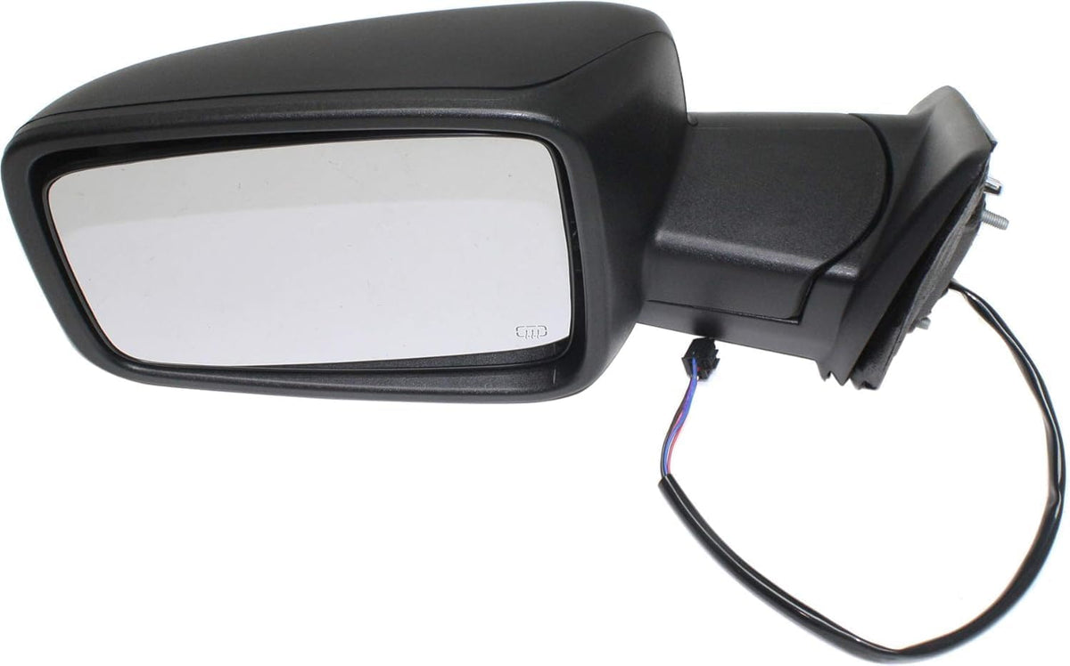 Front Power Mirror Manual Folding Heated Textured Left Driver Side Direct Replacement Compatible With 2013-2018 Ram 1500/2500 CH1320354 68462819AA 68147863AS 68147863