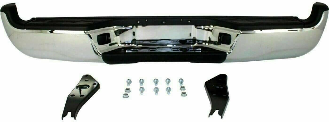 Rear Step Bumper Assembly Chrome Steel Direct Replacement Compatible With 2005-2015 Toyota Tacoma TO1103113 5215104061-PFM