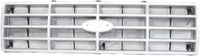 Front Grille Silver Shell & Black Insert Direct Replacement Compatible With 1982-1986 Ford F-Series FO1200117 E3TZ8200F