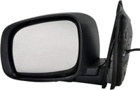 Front Power Mirror Manual Folding Heated Textured Left Driver Side Direct Replacement Compatible With 2008-2019 Dodge Grand Caravan / 2008-2016 Chrysler Town & Country CH1320291