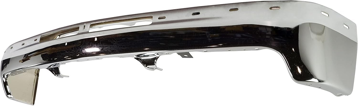 Front Bumper Chrome Steel With Brackets Direct Replacement Compatible With 1999-2002 Chevrolet Silverado / 2000-2006 Tahoe GM1003127 12336026-PFM