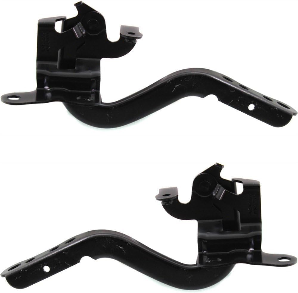 Set Of 2 Front Hood Hinge Steel Left Driver & Right Passenger Side Direct Replacement Compatible With 2012-2014 Toyota Yaris TO1236173 TO1236174 5341052320 5342052330