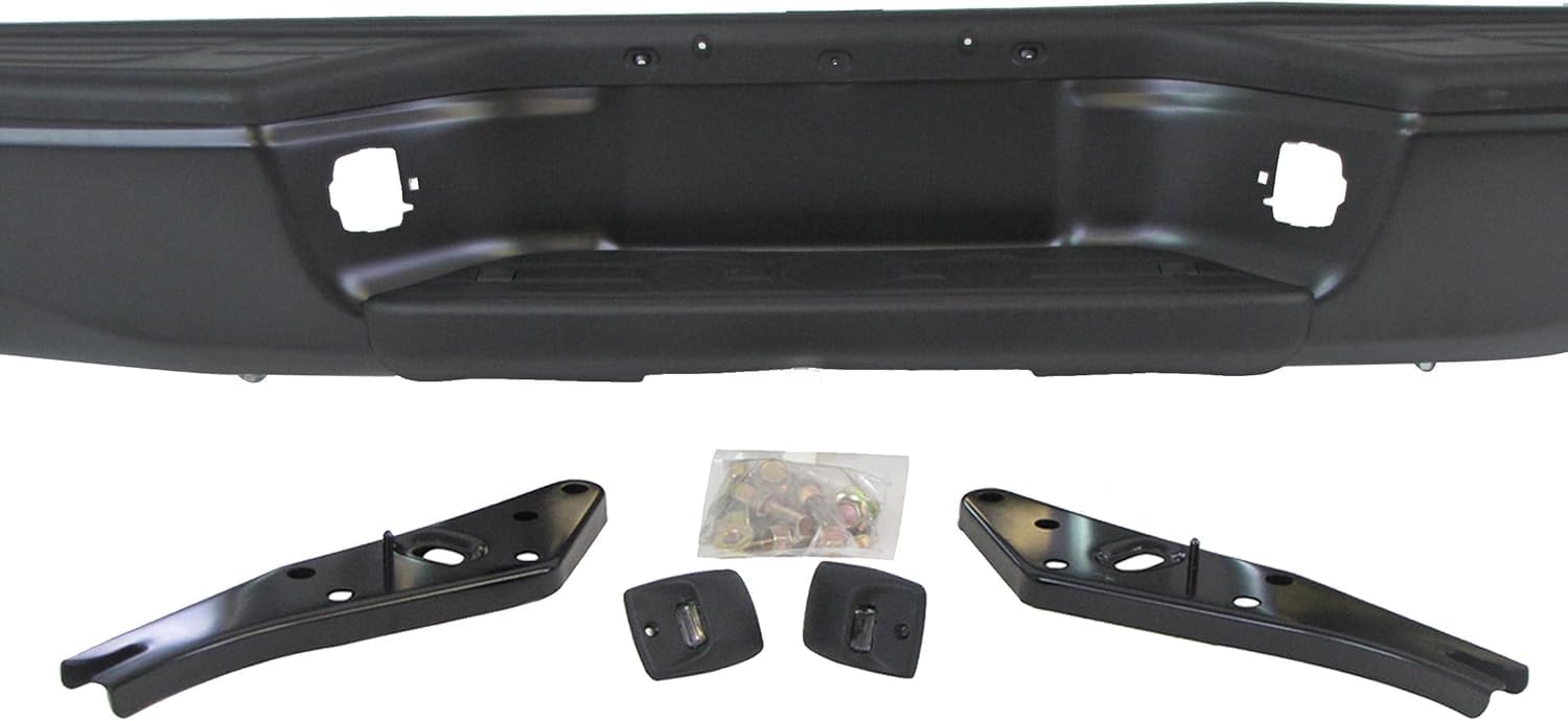AUTOS PARTS PLUS Rear Bumper Face Bar Primed Steel With Mounting Bracket Direct Replacement Compatible With 2005-2015 Toyota Tacoma TO1103114 5215104051-PFM