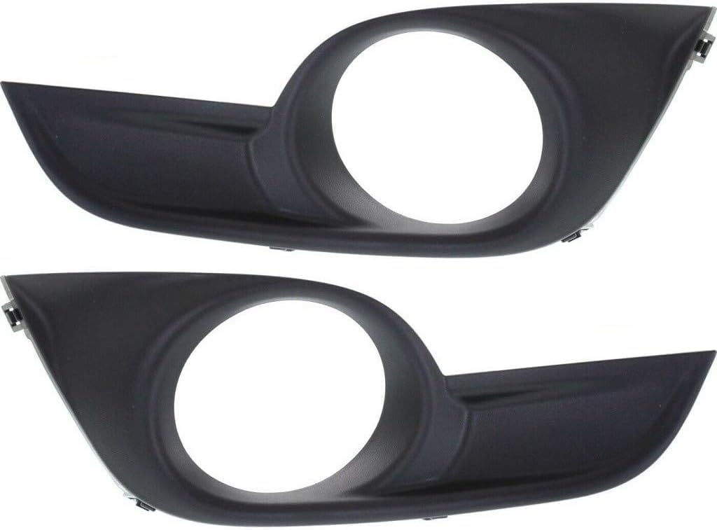 Set Of 2 Front Fog Light Molding Textured Left Driver & Right Passenger Side Direct Replacement Compatible With 2013-2015 Nissan Altima NI1038115 NI1039115 622563TA0B 622573TA0B