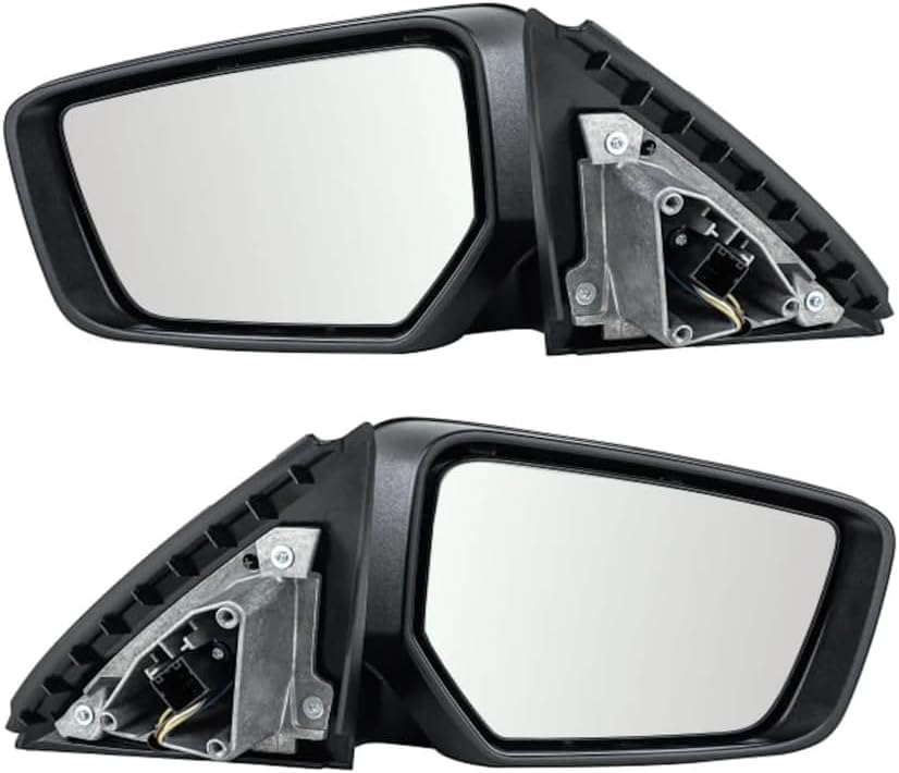 Set Of 2 Front Power Mirrors Manual Folding Heated Paintable Right Passenger & Left Driver Side Direct Replacement Compatible With 2014-2020 Chevrolet Impala 22936936-PFM 22936937-PFM