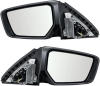 Set Of 2 Front Power Mirrors Manual Folding Heated Paintable Right Passenger & Left Driver Side Direct Replacement Compatible With 2014-2020 Chevrolet Impala 22936936-PFM 22936937-PFM