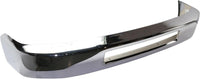 AUTOS PARTS PLUS Front Bumper Chrome Steel + Lower Valance Textured + Mounting Plate Bracket Right Passenger & Left Driver Side Direct Replacement Compatible With 2008-2014 Ford E- Series Super Duty