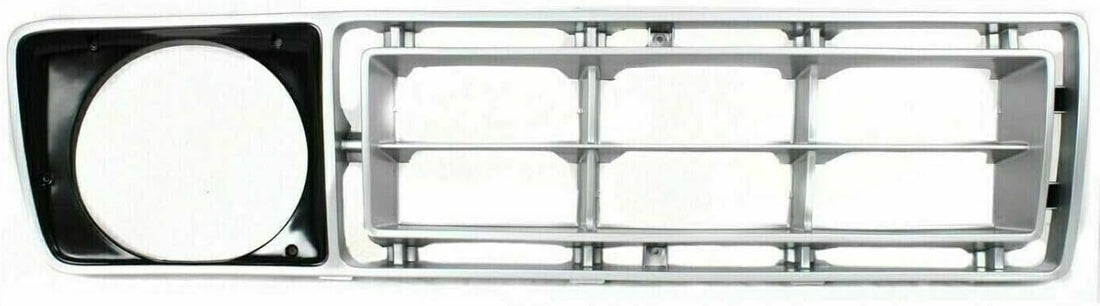 Set Of 2 Front Argent Grille Chrome Plastic Left Driver & Right Passenger Side Direct Replacement Compatible With 1976-1977 Ford F-Series FO1200106 FO1200107 D6TZ8150A D6TZ8151A ‎