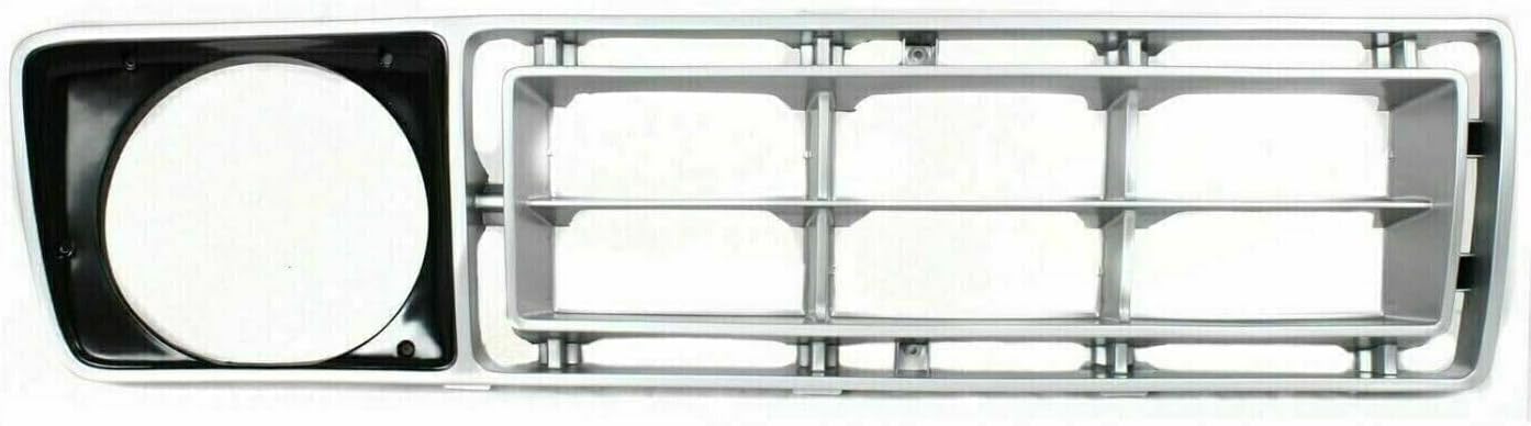 Set Of 2 Front Argent Grille Chrome Plastic Left Driver & Right Passenger Side Direct Replacement Compatible With 1976-1977 Ford F-Series FO1200106 FO1200107 D6TZ8150A D6TZ8151A ‎