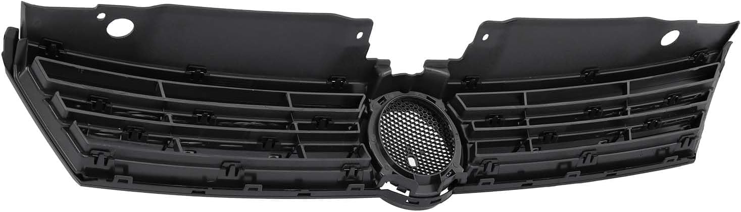Front Upper & Lower Grille + Fog Light Covers Left Driver & Right Passenger Side Direct Replacement Compatible With 2011-2014 Volkswagen Jetta VW1036121 VW1200151 VW1038119