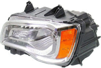 Front Headlight Assembly With Chrome Interior Left Driver Side Direct Replacement Compatible With 2011-2014 Chrysler 300 68143003AC-PFM