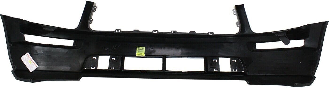 Front Bumper Cover Primed + Upper Grille Black Shell With Honeycomb Insert + Lower Textured Gray Direct Replacement Compatible With 2005-2009 Ford Mustang FO1000575 FO1200422
