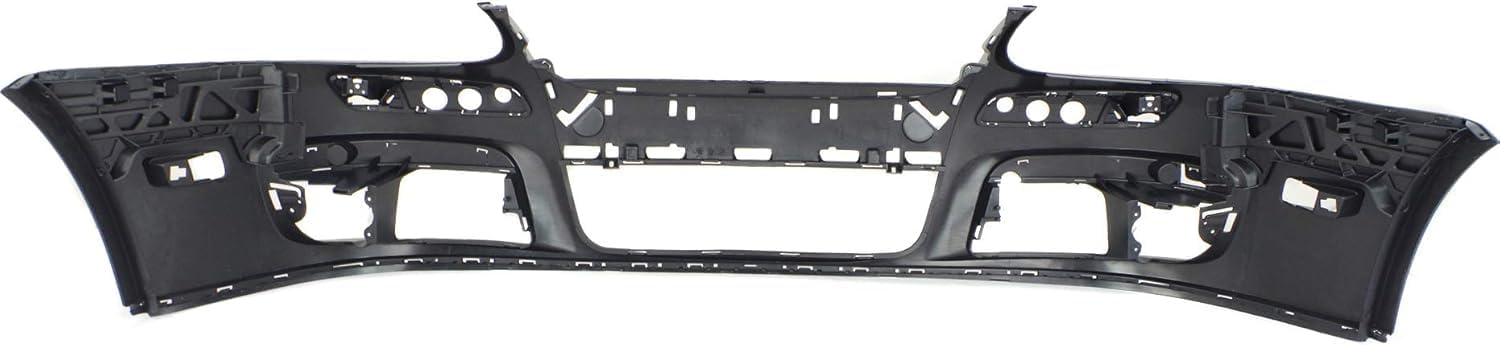 Front Bumper Cover Primed + Lower Grille + Fog Light Cover Left Driver & Right Passenger Side Direct Replacement Compatible With 2005-2010 Volkswagen Jetta VW1000161 VW1036106