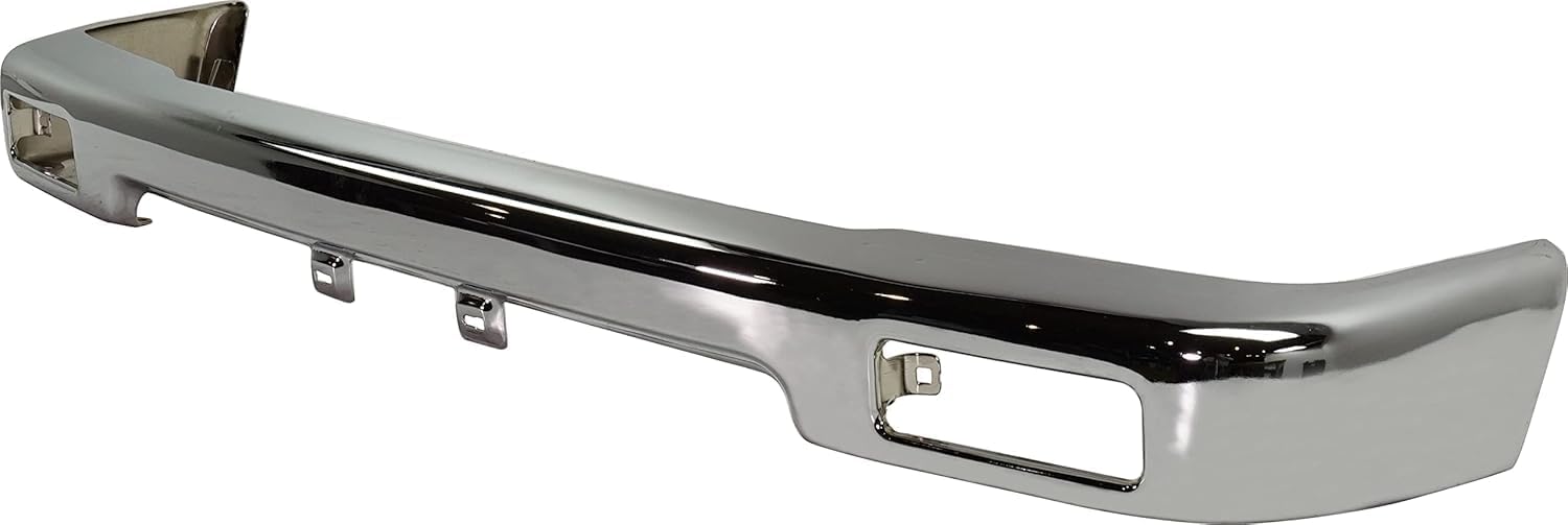 Front Bumper Face Bar Chrome Steel Direct Replacement Compatible With 1989-1995 Toyota Pickup TO1002102 5210135070