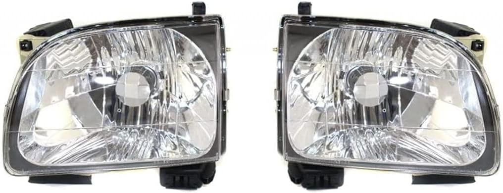 Front Headlights + Fillers + Corner Park Lamps Left Driver & Right Passenger Side Direct Replacement Compatible With 2001-2004 Toyota Tacoma TO2502136 TO2503136 TO1088108 TO1089108